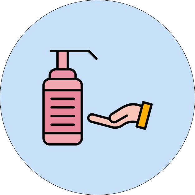 Hand Gel Flat Illustration