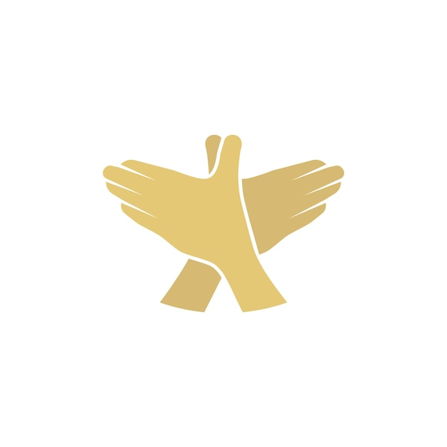 Hand gesture bird illustration