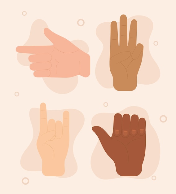 Hand gesture icons