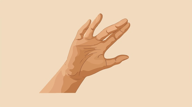 Vector hand gestures over beige background vector illustration