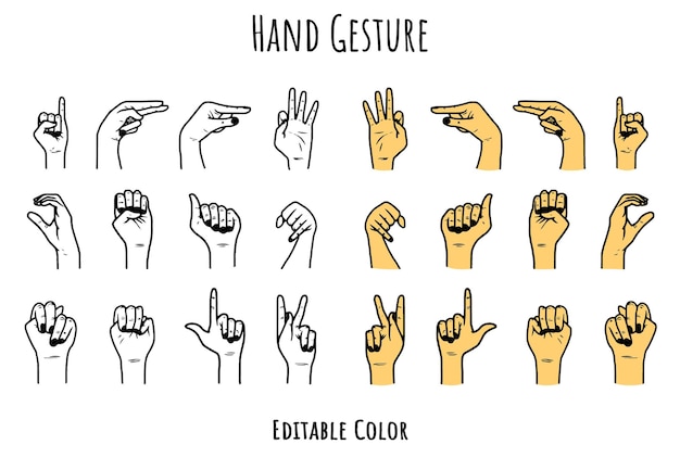 hand gestures illustration