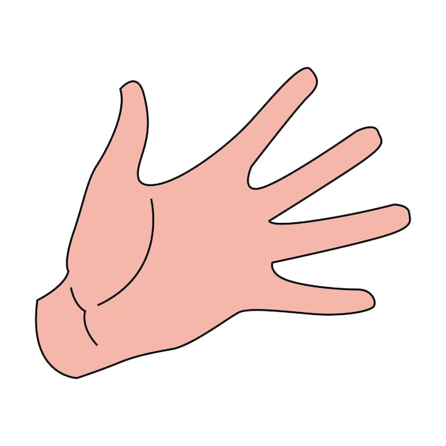 Hand high five vector design