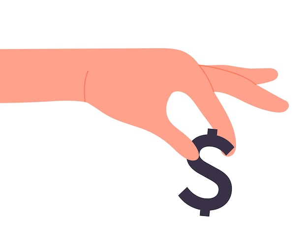 Hand holding dollar sign