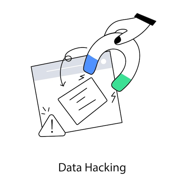 A hand holding a piece of paper that says data hacking.