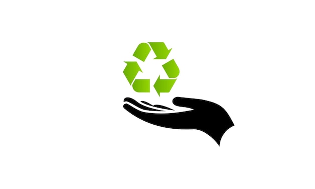 Hand Holding Recycle Sign icon