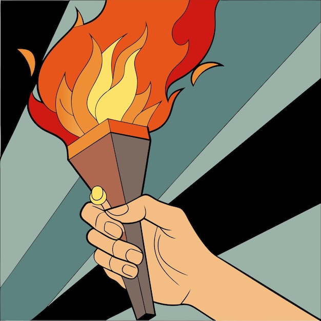 a hand holds a torch that has the word quot fire quot on it