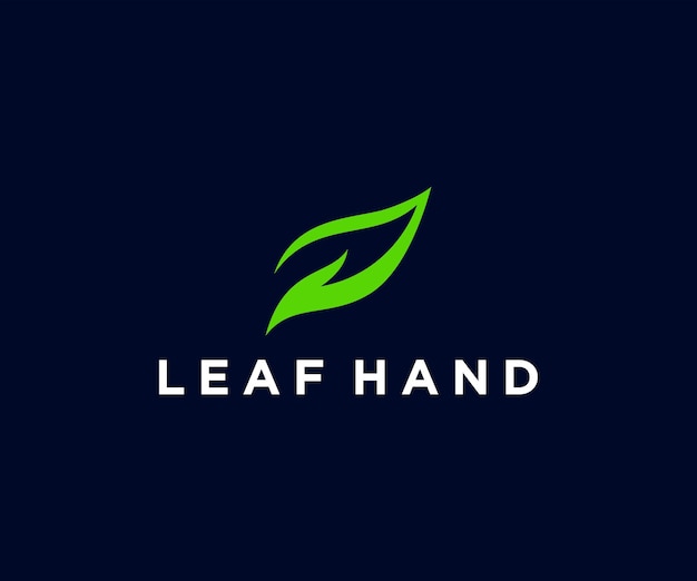 Hand and leaf logo