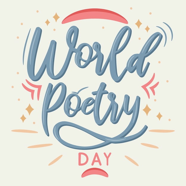 Hand Lettering Calligraphy World Poetry Day