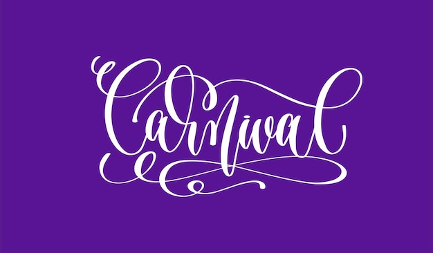 Hand lettering inscription text to mardi gras carnival holiday handwritten calligraphy