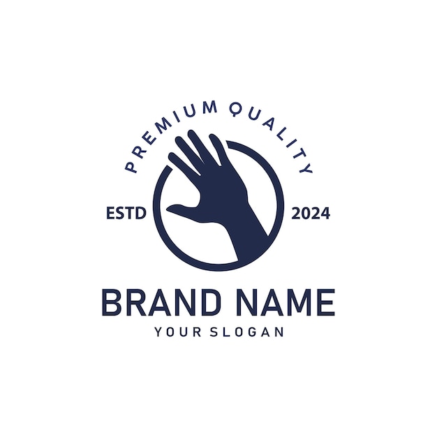 hand logo design hand care business teamwork and body health illustration simple modern template