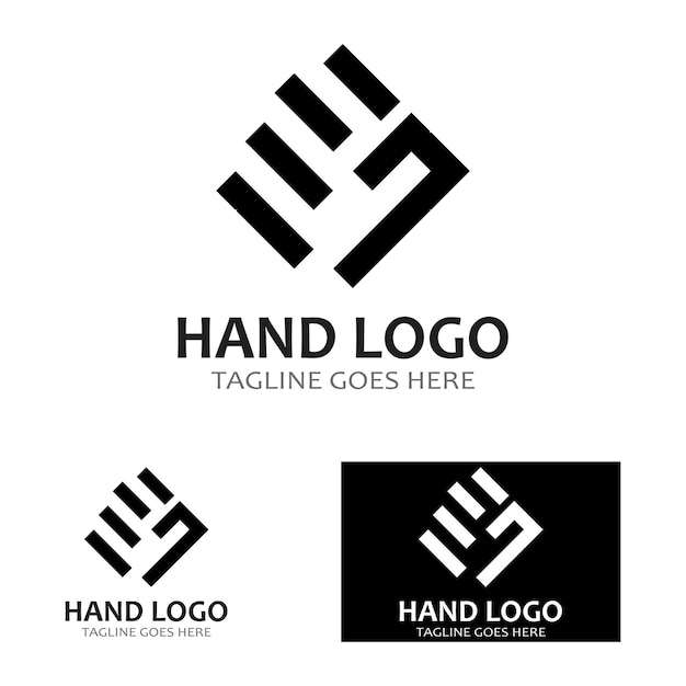 Hand logo icon vector design template illustration