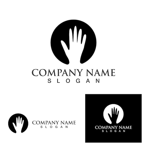 Hand logo and symbols template icons