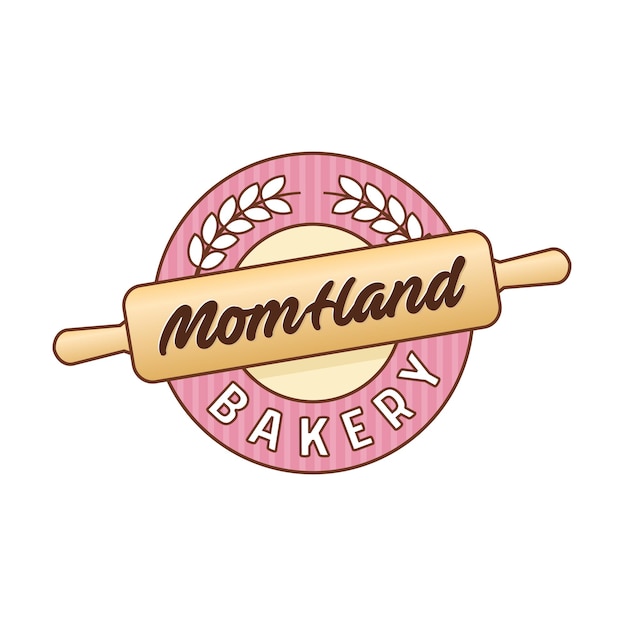 Hand made bakery pastry logo vector