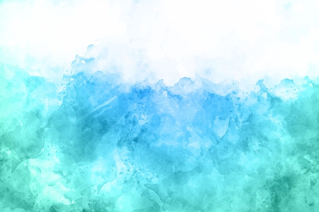 Hand painted abstract blue wallpaper in watercolor