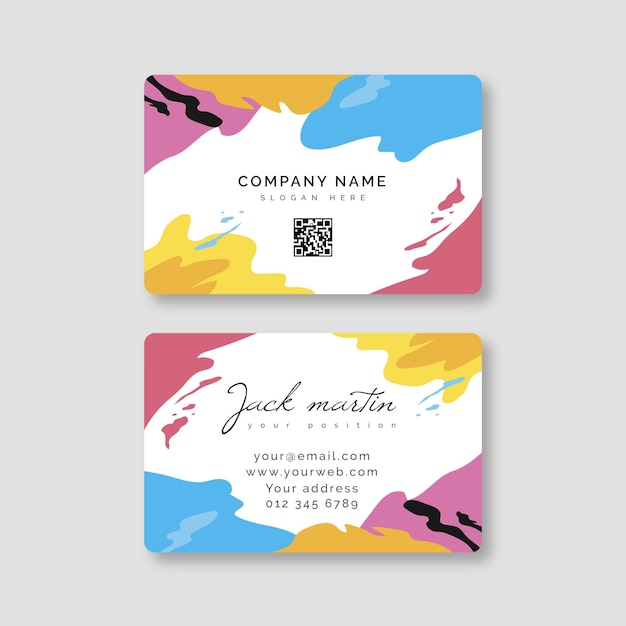 Hand painted business card style