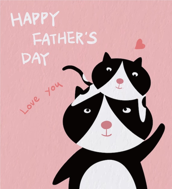 hand painted father's day illustration background