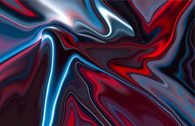 Hand-painted mixed red and white color vibrant liquid background. Abstract fluid painting.