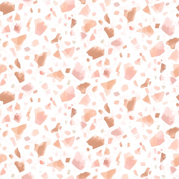 Hand painted monochromatic terrazzo pattern