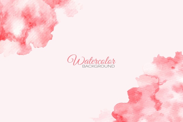 Hand painted of pink and red abstract watercolor background