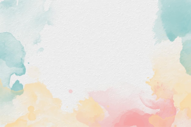 Hand painted watercolor background shape colorful sky and clouds