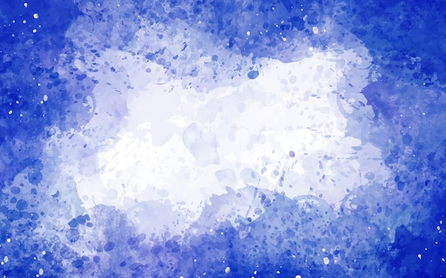 Hand painted watercolor background with sky shape