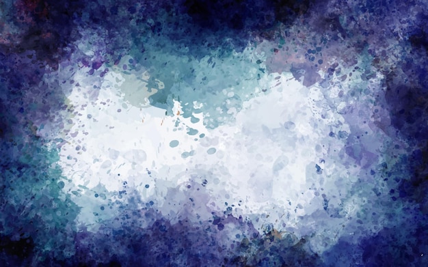 Hand painted watercolor background with sky shape