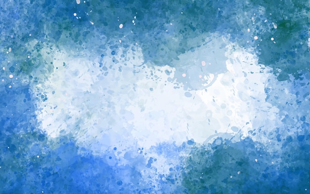 Hand painted watercolor background with sky shape