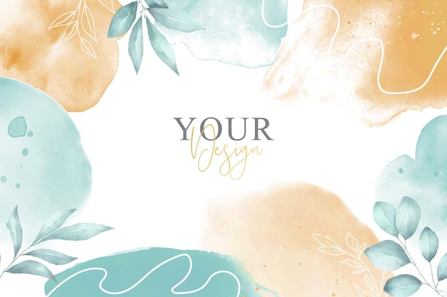 Hand Painted Watercolor Floral Background