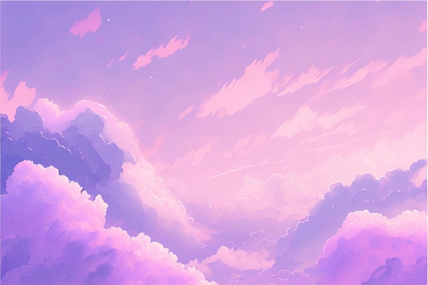 Hand painted watercolor sky cloud background with a pastel colored