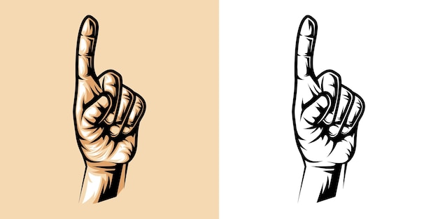 hand point up illustration