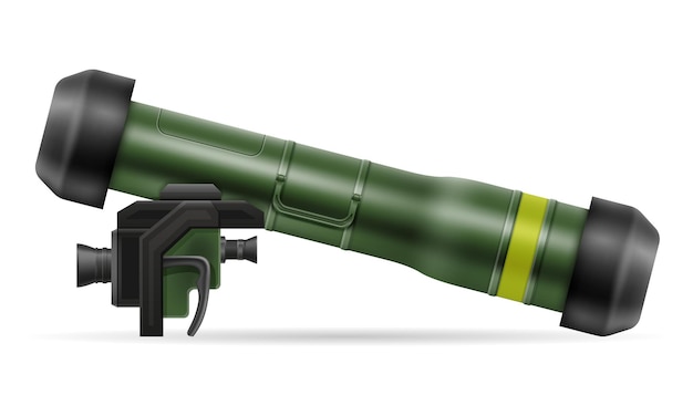 Hand portable missile system vector illustration