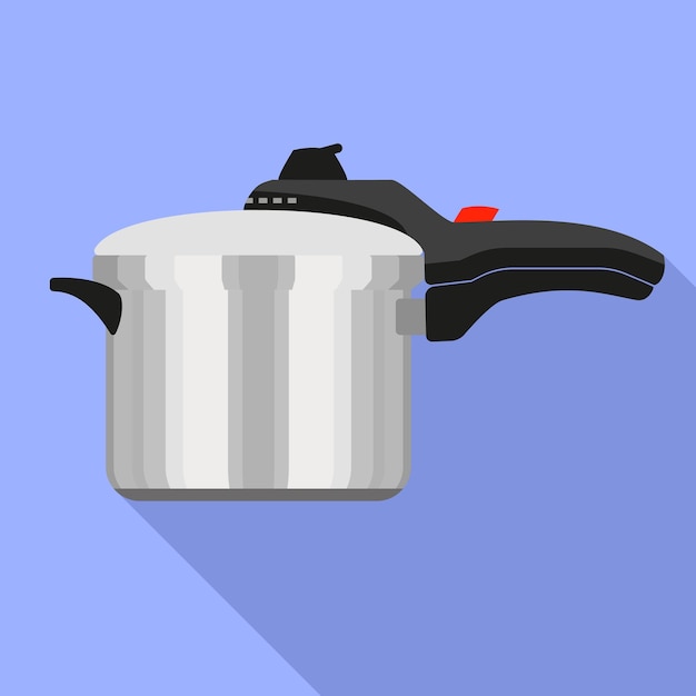 Hand pressure cooker icon Flat illustration of hand pressure cooker vector icon for web design