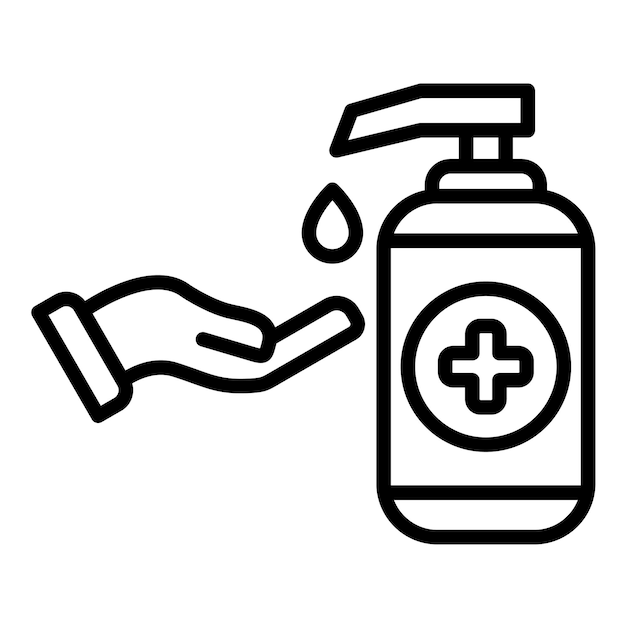 Hand Sanitizer Bottle Vector Illustration Style