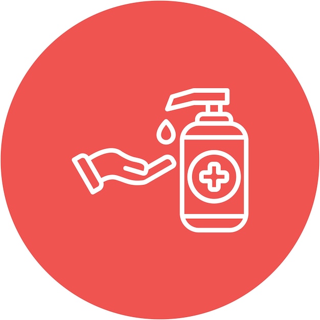 Hand Sanitizer Bottle Vector Illustration Style