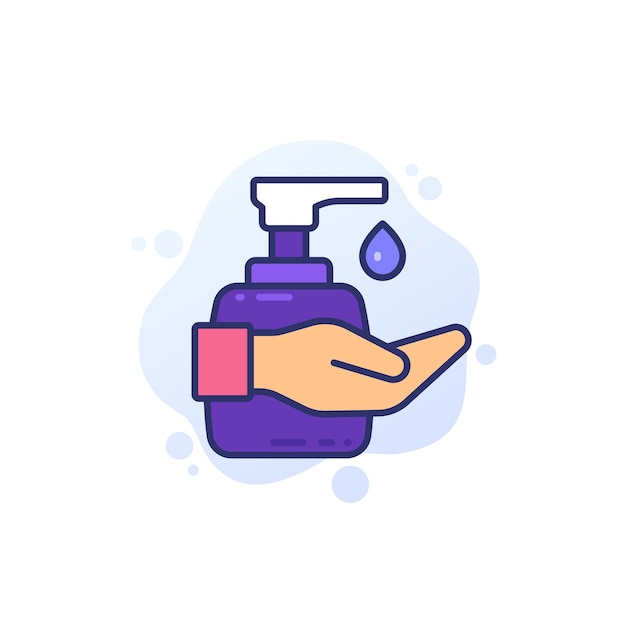 Hand sanitizer, use antiseptic gel icon