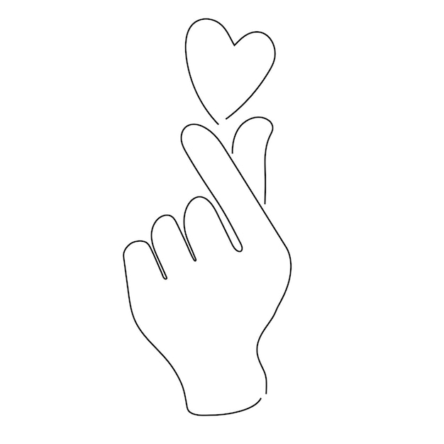 Vector hand showing heart valentine's day hand showing heart valentine's day illustration