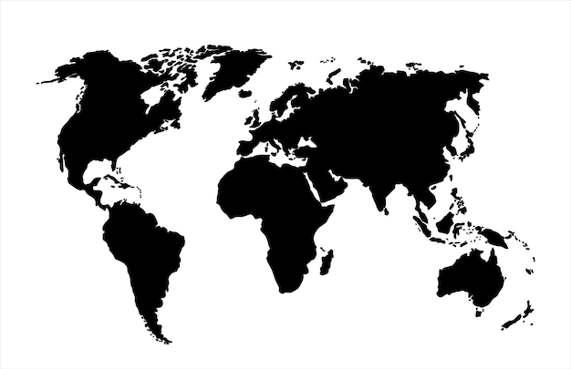 Hand sketch map of the world