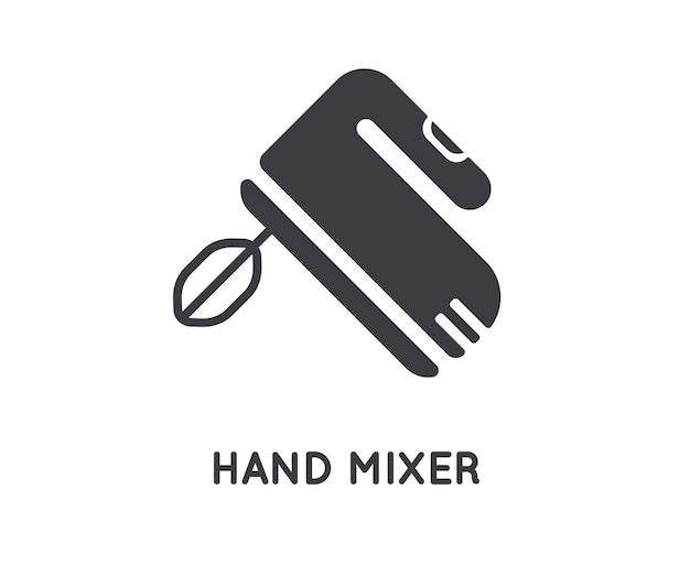 Hand Speed Mixer Vector Element or Glyph Icon Illustration Ready for Print or Plotter Cut