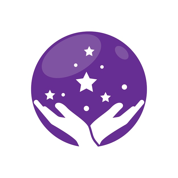 Hand and star vector