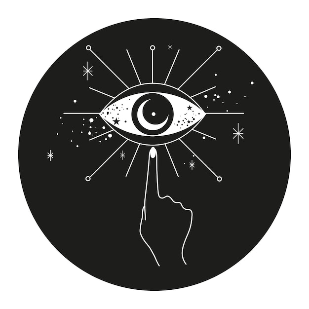 Hand and third eye illustration