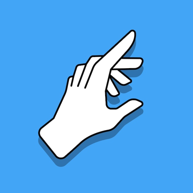 Hand touch click finger push vector illustration