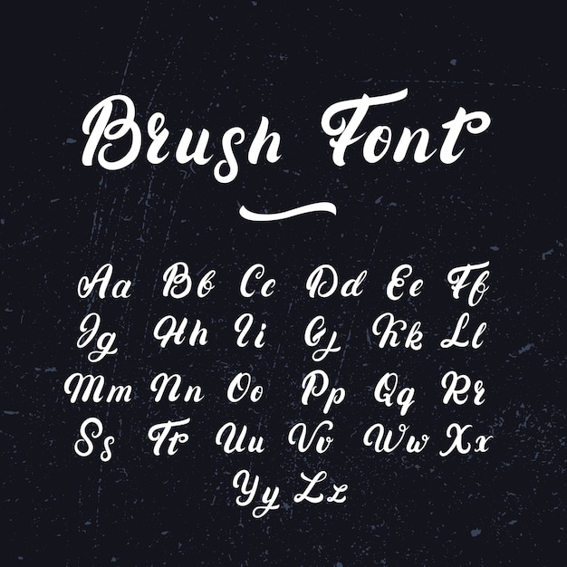 Hand written lettering font.