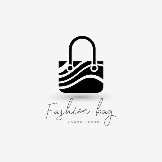 Handbag logo in black color