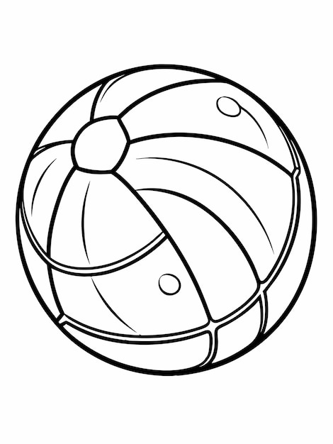 Vector handball colouring book pages for children and adults with vector design