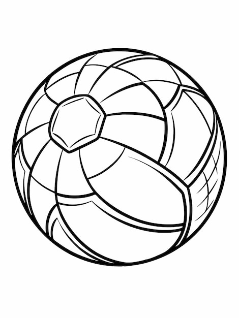 Vector handball colouring book pages for children and adults with vector design