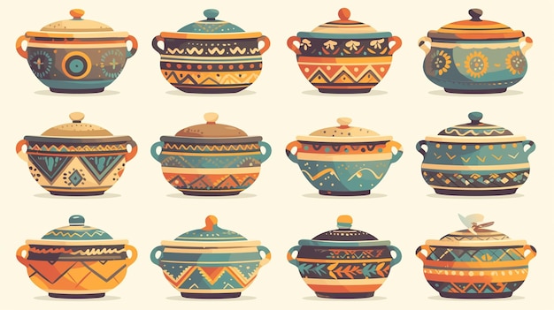 Handcrafted Pottery Features Ancient Indian Designs Collection