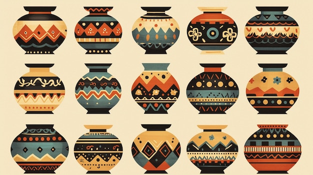 Handcrafted Pottery Features Ancient Indian Designs Collection