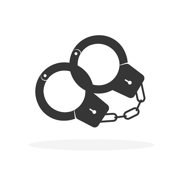 Handcuffs icon Vector illustration in trendy flat style isolated