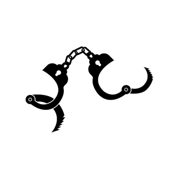 Handcuffs iconlogo vector illustration design template