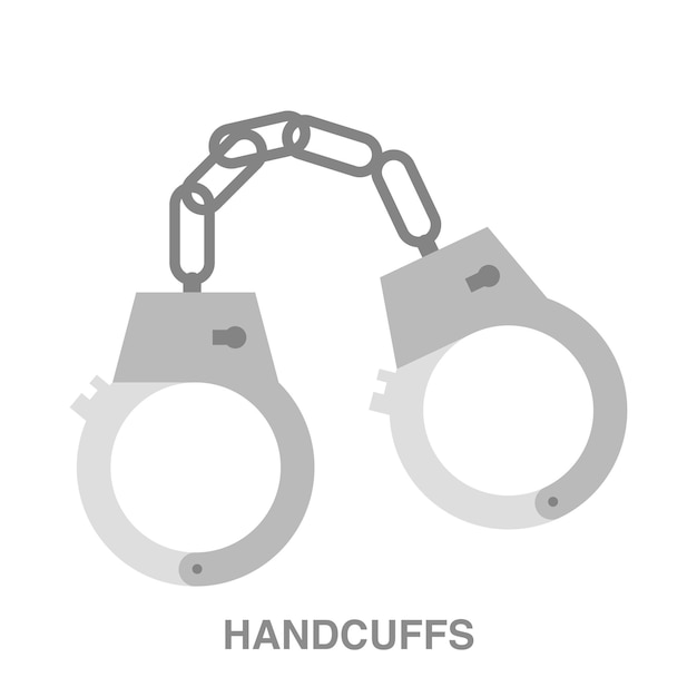 Handcuffs illustration on transparent background